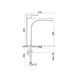 Mitigeur lavabo bec haut JOY009-1