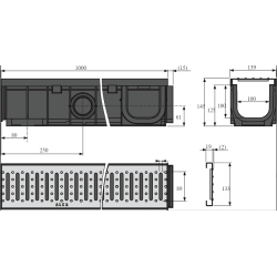 Drainage 1 mètre AVZ102-R102