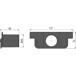 Pièce de liaison drainage avec évacuation AVZ-P018